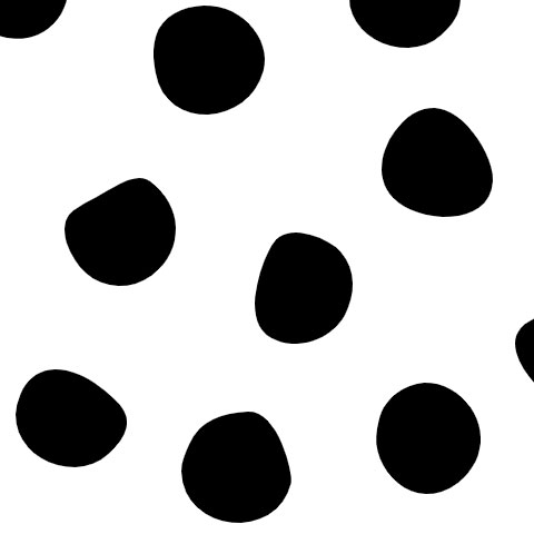 Black Dalmatian spots repeating pattern over white background