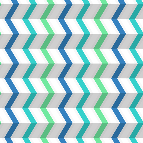 green and blue stripes in folded 3d pattern