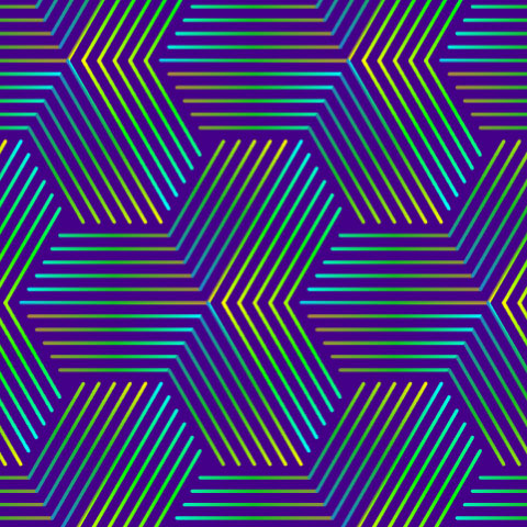 hexagram line 3d pattern