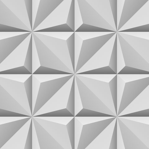 Triangular 3d panels in a pattern