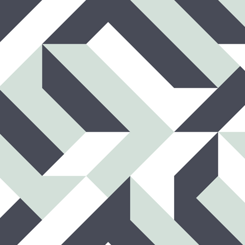 white gray and green shapes made from sharp angled divisions