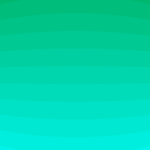 green curved stripes fades into blue in sequential tones
