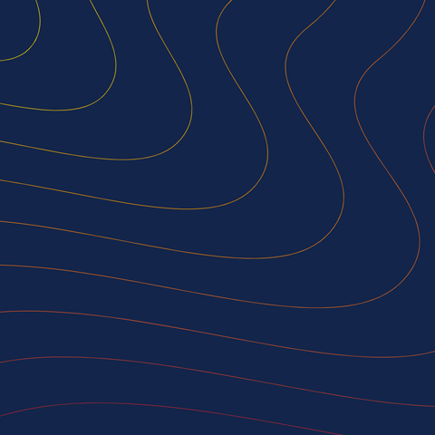 navy background with yellow to red curvy line progression