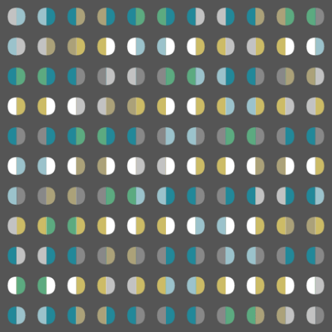 grid of mismatching half-circle pair