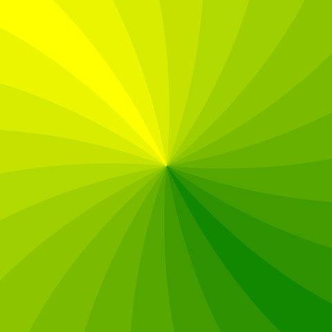 yellow to green flat gradient petals