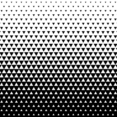 black triangles fade into white triangles