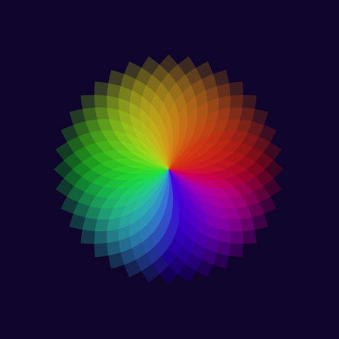 colorful geometric wheel