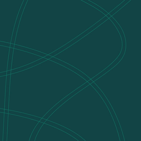 outlined curvy lines intersect over green