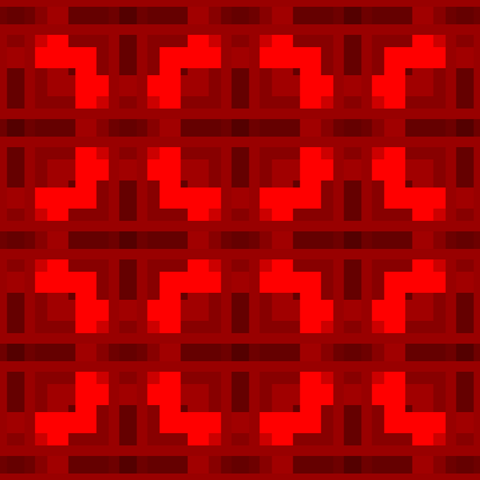 various red rectangles and divisions pattern