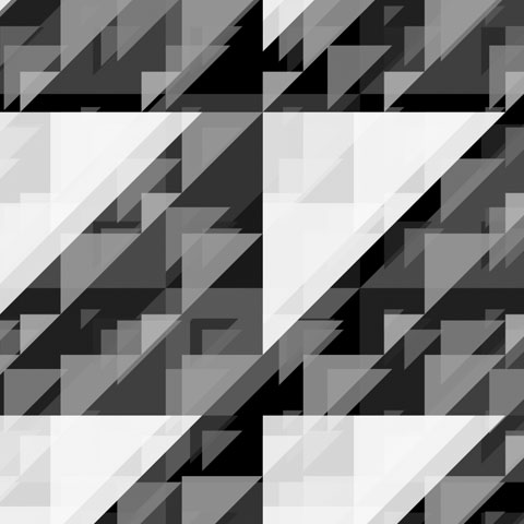 black and white overlapping triangles in grid