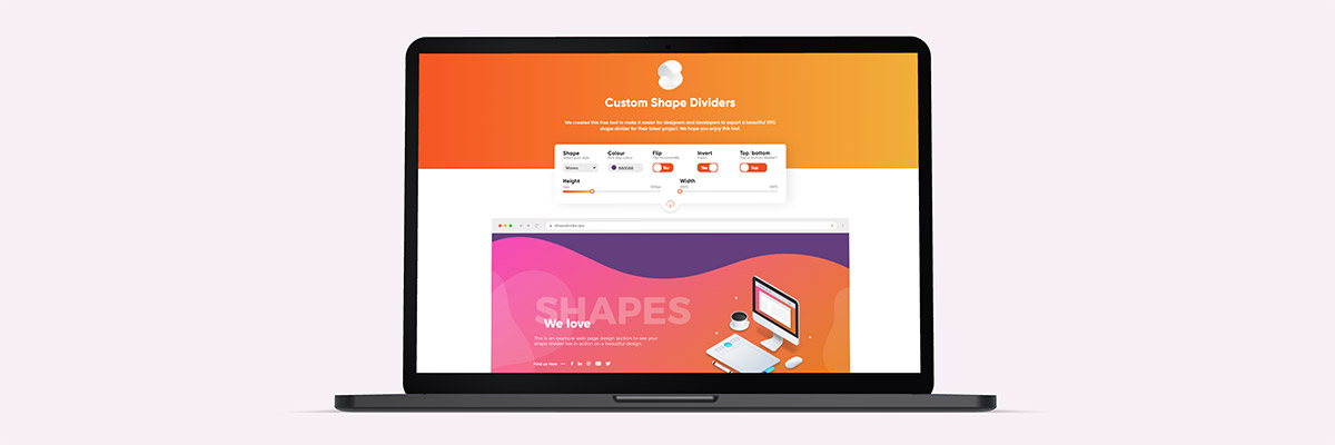 Shape divider website screenshot