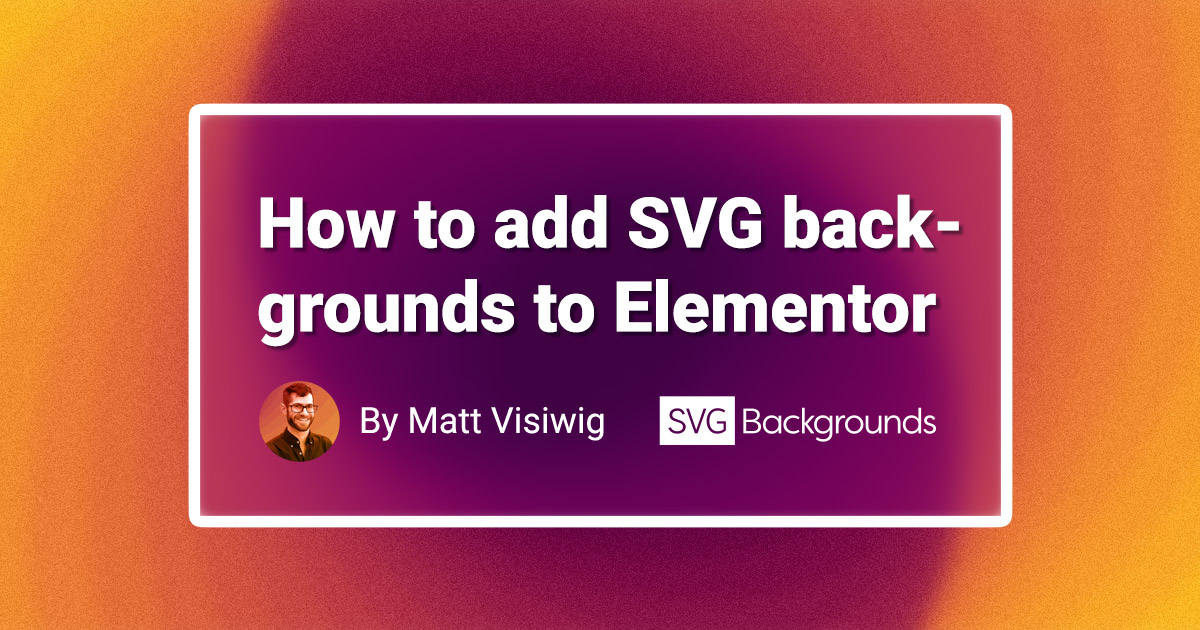 I will break down how to add an SVG background to your designs on the most popular pagebuilders on WordPress, which all use a similar approach.