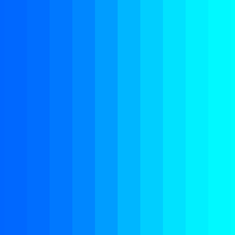 blue colors that transform in a fanning motion