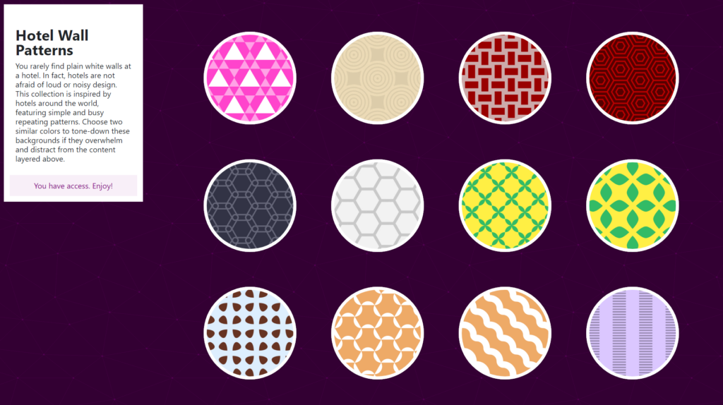 New patterns thumbnails in the collection