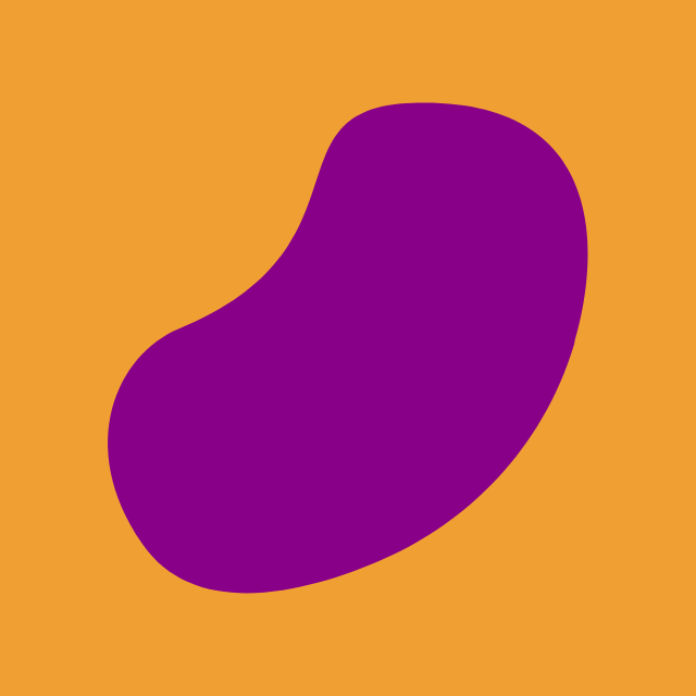 jelly bean silhouette blob