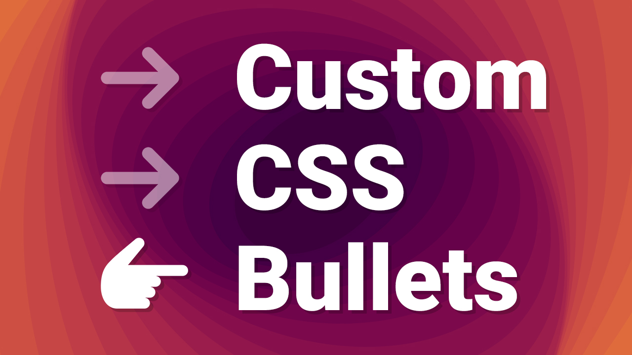 It's easy to add a custom SVG bullet, declare list-style-image: with your image and you're 80% done. The challenge is in making size and position adjustments.