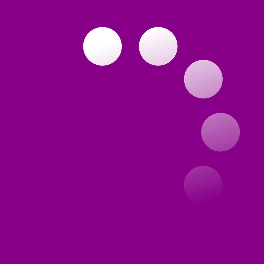 spinning loading animation fading dots in circle
