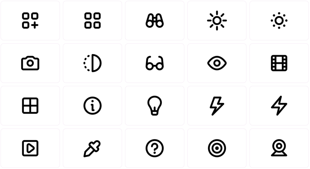 20 new icons added, eyes and lights.