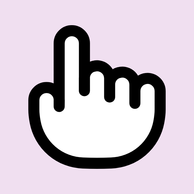 Hand pointer icon