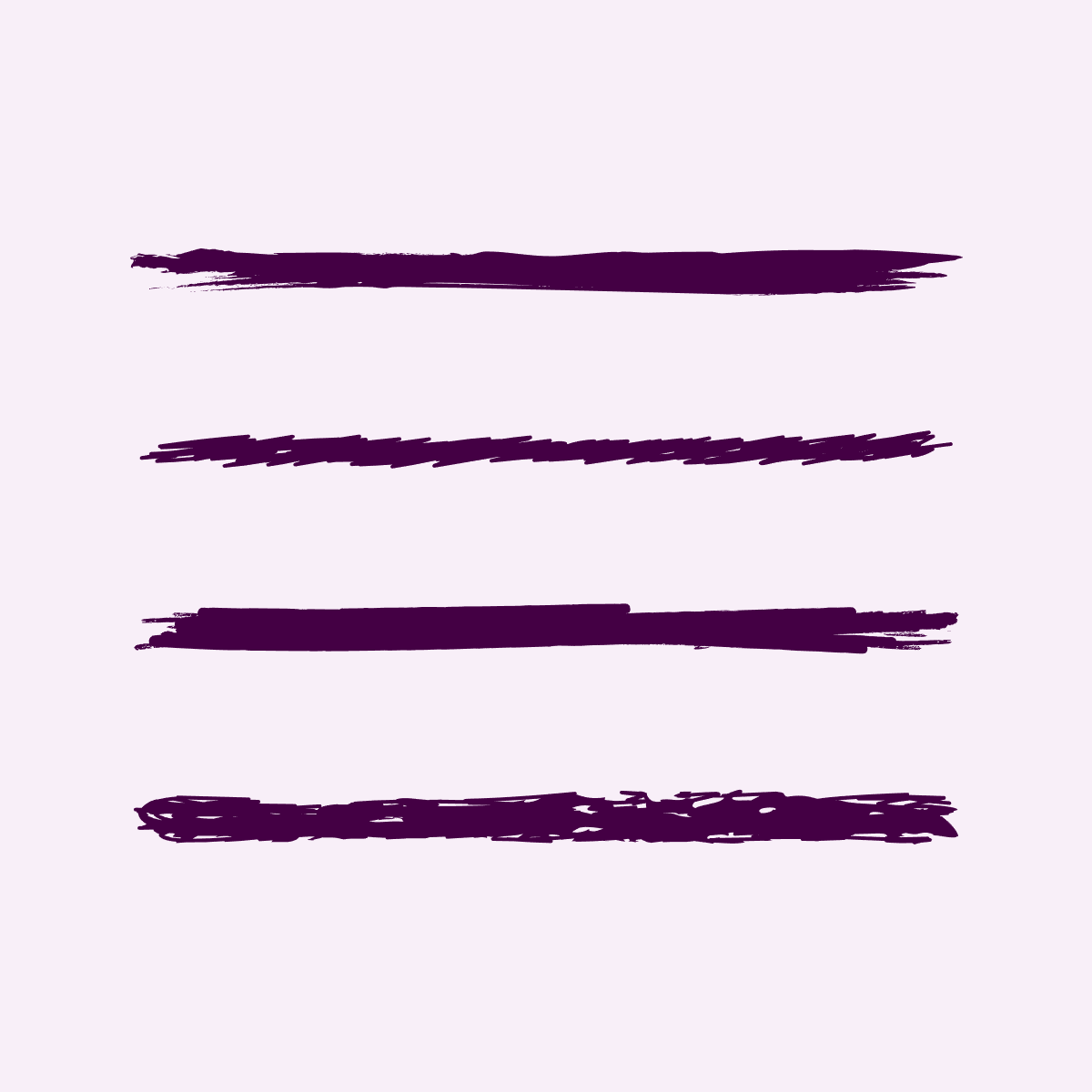 long straight vector brush strokes as a horizontal rule