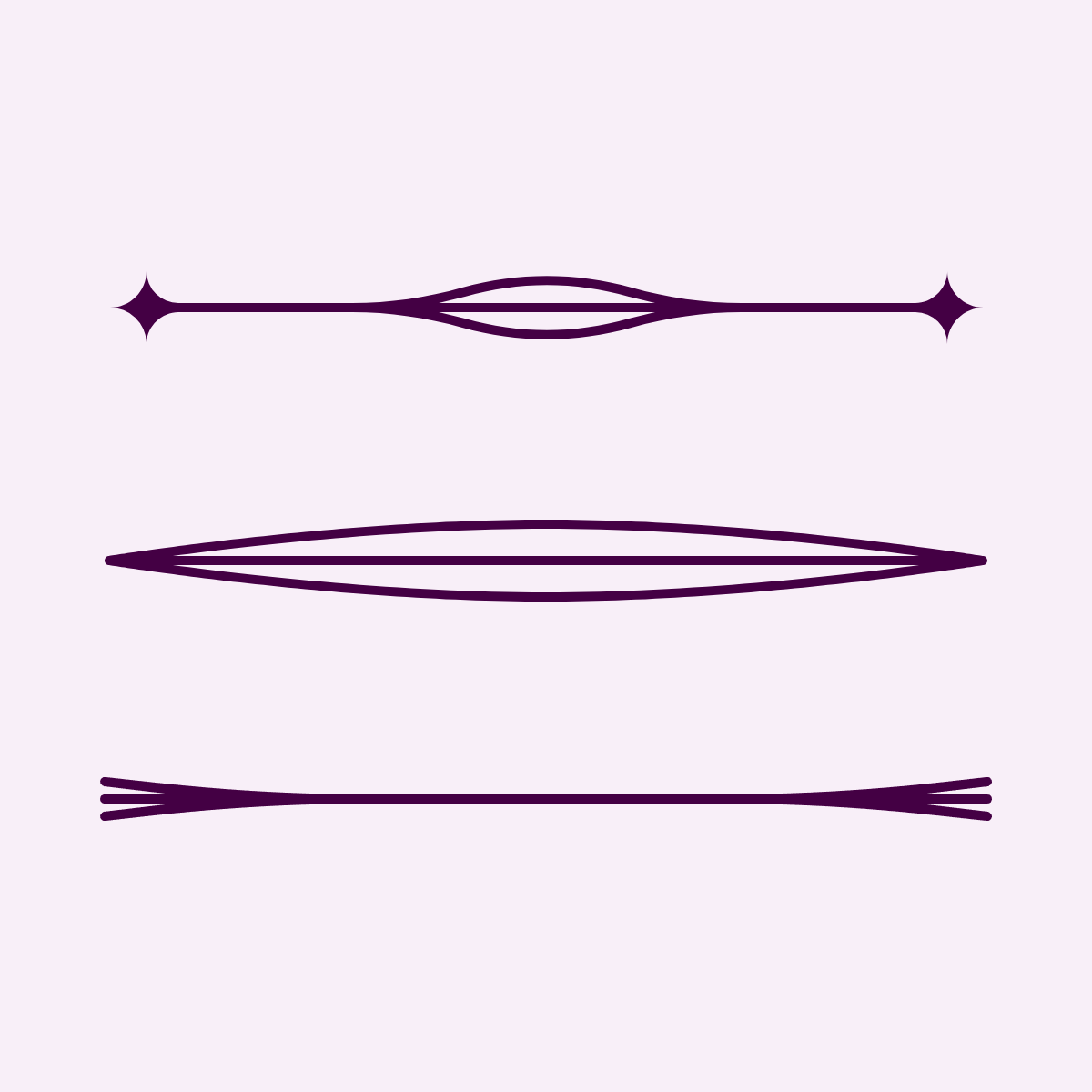 3 modern looking horizontal rules
